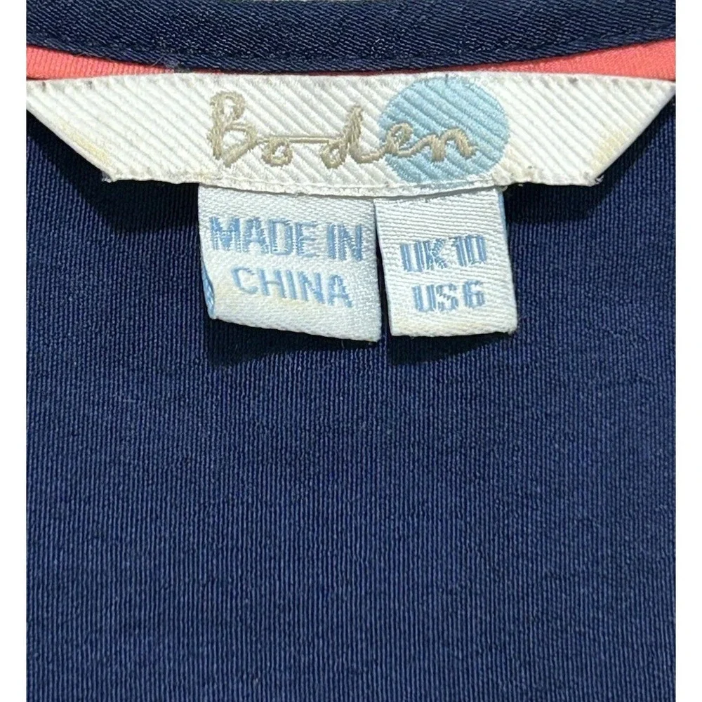 Boden US 6 Gwyneth Floral Blouse in Navy/Pink
